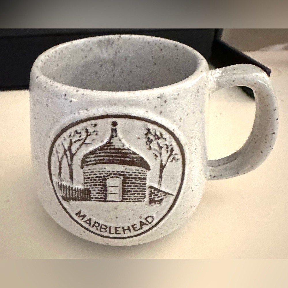 Onion River Pottery Speckled Old Powder House Marblehead MA Ceramic Mug Cup RARE